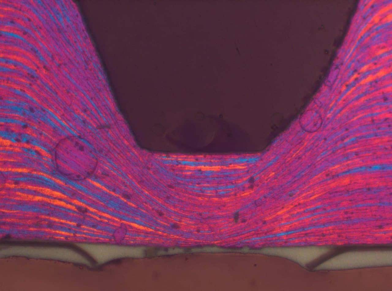 Grains d'aluminium en metallographie