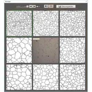 Comparaison d'images pour la mesure de taille de grain en metallographie