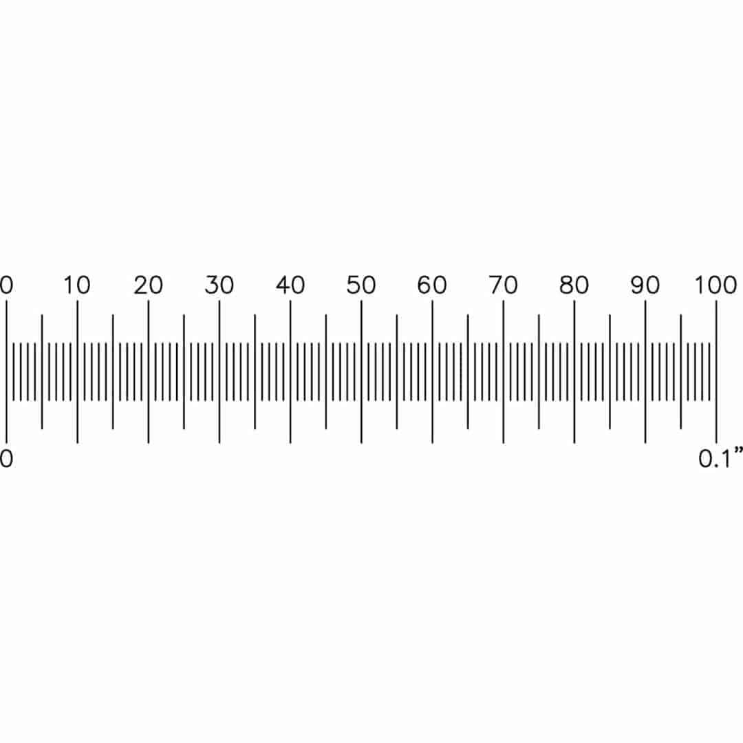 Mire de calibration pour microscope en métallographie