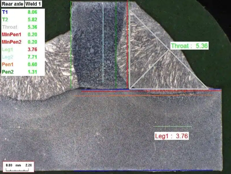 weld seam measurement software