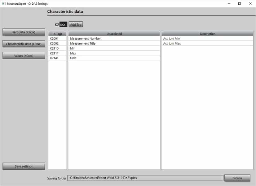 Qdas pour l'analyse des soudures