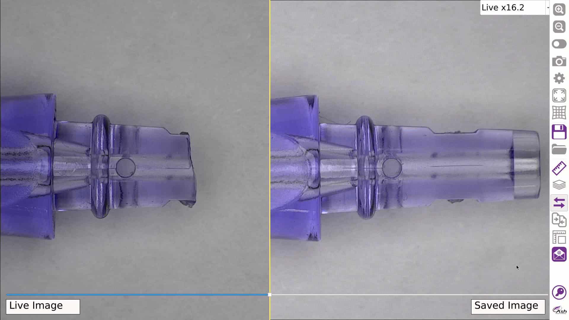 Etude et comparaison des images d'un microscope numerique