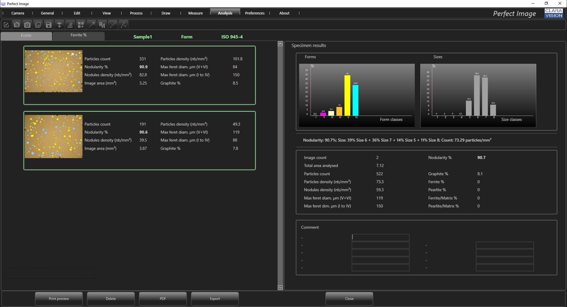 Analyse nodularité avec Cast Imager