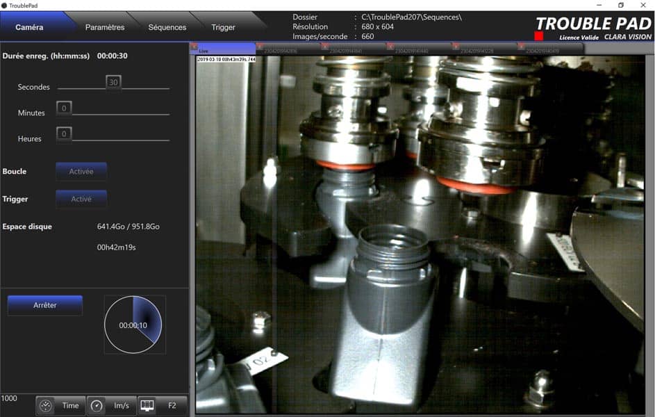 Séquence slow motion dans le logiciel TroublePad