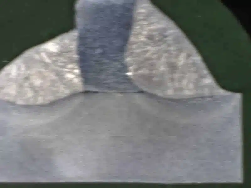 Image d'un cordon de soudure  non focalisé