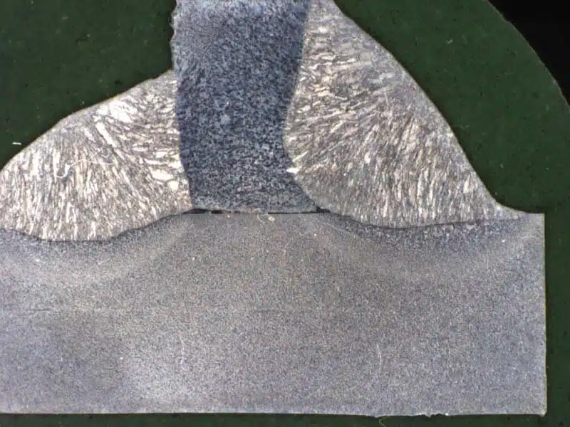 Image d'un cordon de soudure focalisé